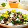 ☆牛肉と春ごぼう、菜の花の春色混ぜごはん☆