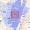 MKMapView 上のタップした地点を中心にして正方形を描く