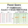 【Power Query】データ比較のためにExcelシートを左右で結合する方法