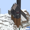 minecraft season6 part45　黒いリヒテンシュタイン城建築　part6　崖を作りたい