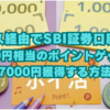 ハピタス経由でSBI証券口座開設で4000円相当のポイントゲット！最大7000円獲得する方法も！