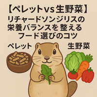 【ペレットvs生野菜】リチャードソンジリスの栄養バランスを整えるフード選びのコツ
