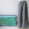 ポリエステルツイルで楽ちんワイドパンツ②