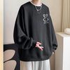 foxseon メンズ トレーナー パーカー Tシャツ クマのワンポイントが可愛い 着心地がいい