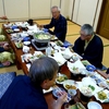 腹一杯になったところで芋煮鍋　そのあと栗とサツマイモの混ぜご飯　食べきらなかった