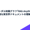 マルチモーダル知識グラフ「RAG-Anything」を用いた複雑な実世界ドキュメントの理解