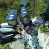 クロスバイクのライト明るさ比較　キャットアイ（CATEYE）VOLT200とVOLT800
