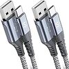USB Type C ケーブル【1M/2本セット】Sweguard USB-C & USB-A 3.1A USB C ケーブル【QC3.0対応 急速充電】 タイプc 充電ケーブル iPad Pro,Samsung Galaxy S22/S21/S20/S10/S9,Sony,Xiaomi,Huawei P40,Pixel その他Android各種,usb type c機器と互換性があり (灰)