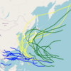 DTW(Dynamic Time Warping)で台風軌道をクラスタリングする