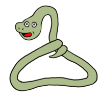 ハンガーみたいな蛇 のかわいいイラスト
