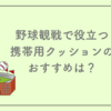 野球観戦で役立つ携帯用クッションのおすすめは？