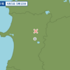 午前５時１０分頃に秋田県内陸北部で地震が起きた。