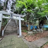 白庭神社の境内に祀られる五基の庚申塔　福岡県京都郡苅田町与原