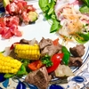 夏のメニュー 冷たいサラダ２品 夏野菜と牛肉の黒コショウ炒め