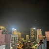 夕飯はアヒルのお粥、最後の夜は屋上から夜景を楽しみました…寂しい…