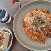 おうちごはん　さば＆トマトパスタ