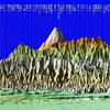 都筑区から富士山、北岳を眺めた風景