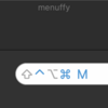 アクティブになっているアプリケーションのメニューをカーソル位置に表示できる menuffy