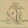 絵巻／加言二十四孝・22　田真・田廣・田慶「紫荊樹の狸寝入り」