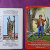 天使が見守るワンドのペイジのカード【Angel Wisdom Tarotとライダーウェイト版を比べてみた】