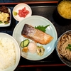 長生庵@築地市場（蕎麦屋の銀鮭焼き朝定食＋ミニ蕎麦）