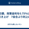 日銀、政策金利を0.75％に引き上げ　7会合ぶり利上げ