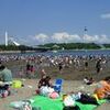  海の公園で潮干狩り