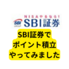 SBI証券ポイント積立やり方【まとめと感想】