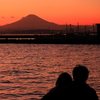 江の島ぶらぶら撮り歩き　(4)江の島と片瀬海岸の夕景