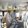 東京海洋大学4月入社新卒　初めての新造船試運転を行う