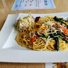 今週のゴルフめしはパスタ