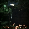 お城と竹燈夜