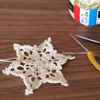 編み図あり 手作りクリスマスオーナメント 星の形のモチーフの編み方 かぎ編みで雑貨を作るひとhime Himaのブログ