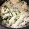 発芽したグリンピースで「青豆ご飯※」（※クックパッド掲載）