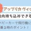 アップリカ ヴィットは機内持ち込みできる？ベビーカーで飛行機に乗るときのポイント！