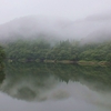 花貫ダム　霧風景