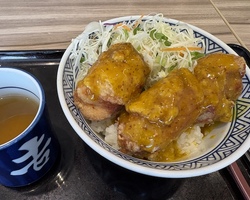 泉区加茂・吉野家で「ハニーマスタードから揚げ丼」//一度食べてみたかった蜜の味