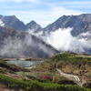 紅葉の唐松岳　親子登山