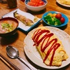 休日の朝はオムライスと野菜スープで朝ごはん