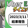 ウーバーイーツ配達員ダイエット39日目の稼働結果。