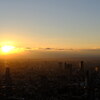 六本木ヒルズからの夕日と夜景