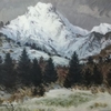 晩秋白馬岳 1979 F15 油絵 絵画 風景画 アート 油彩画 長野県 - ある