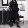 【単品 or セットアップ】 ベルト付き ロングシャツ 長袖 アシンメトリー スカート 暗黒系