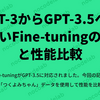 GPT-3からGPT-3.5へ！新しいFine-tuningの進化と性能比較