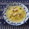 ホタテ、クリームパスタ（フライパン+電子レンジ）