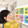 【無料配布あり】朝のお支度ボード作り｜2歳児も自分で動けたワンオペ育児の工夫