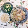 豚バラと大根のコンソメ煮と、小松菜と卵の中華炒め