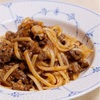 ミートソースのパスタ