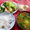 ７日の食事（ぶりごぼうなど）と花（ハスなど）と出来事