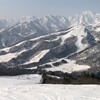 天気は快晴でも、かすんで綺麗に見えない北アルプス。岩岳の下部エリアはもって数日？